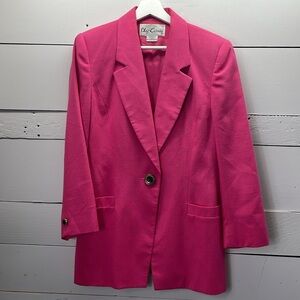 Vintage OLEG CASSINI Blazer Jacket in Pink Size 8